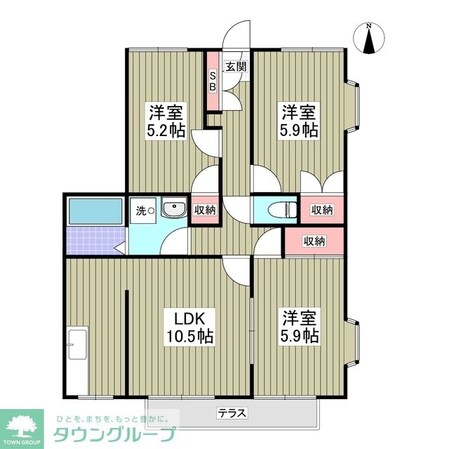 グランデュール瀬戸岡の物件間取画像
